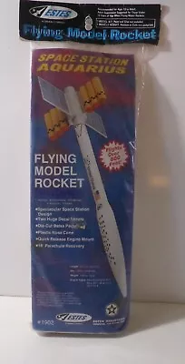 Estes SPACE STATION AQUARIUS Model Rocket Kit. Unique Fins Nose Cone. Old Kit • $69.99