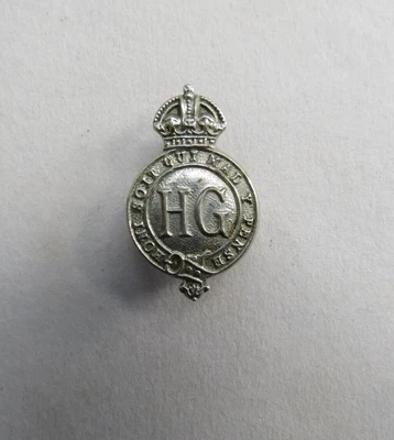 £5 • Buy Original Post War 1950's HG Home Guard Lapel Badge Honi Soit Qui Maly Pense