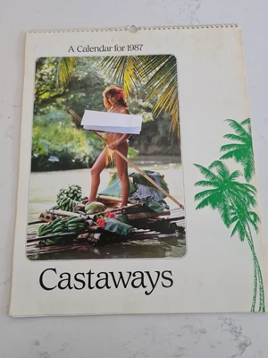 £38.74 • Buy Vintage Retro Calendar 1987 Castaways Topless Ladies Retro 12 Pictures Glamour