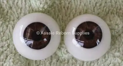 24mm Brown Round Acrylic Eyes Reborn Baby Doll Making Supplies Toddler • $10.60