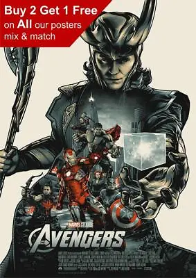 Marvel Avengers Assemble Loki Movie Poster • £1.49