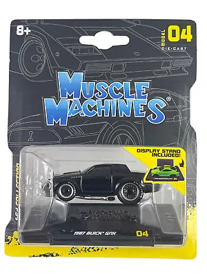 Muscle Machines 2023 Asst. 1 Model 04 Black 1987 Buick GNX 1:64 Collection • $7.95