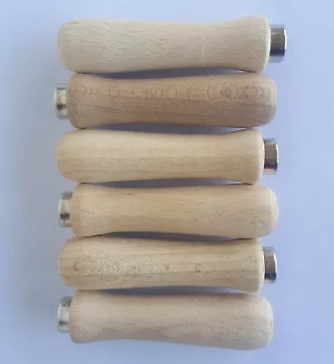 £4.99 • Buy 6 X Wooden Handles Fit SMALL Skewer 2.5-3mm Cypriot Greek BBQ Foukou Black/Blue