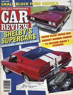 Vintage MUSCLE CAR REVIEW Magazine April 1986 - Shelby's Supercars • $5