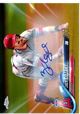 2018 Topps Chrome Gold Refractor #HMT42 ZACK COZART Angels Auto #47/50 • $11.99