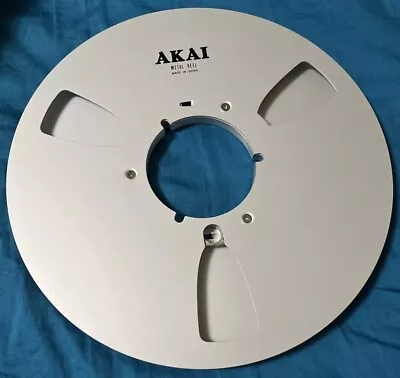 Vintage AKAI 10.5  Light Gray Metal 1/4   Take Up Reel - Excellent Condition • $75