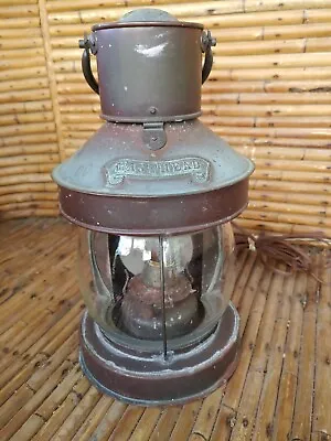 Authentic Antique MASTHEAD Ship Port LIGHT LANTERN Brass & Copper. RARE England • $199