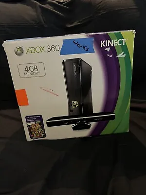 Microsoft Xbox 360 4GB Console - Black - Kinect Bundle - Original Box • $84.99