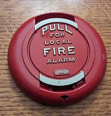Vintage- Red Round Standard Electric Fire Alarm Pull Station  • $44.99