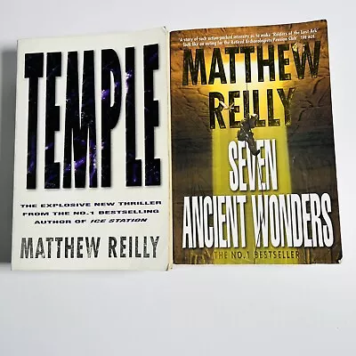 Matthew Reilly X 2 Large Paperbacks Temple/Seven Ancient Wonders • $25