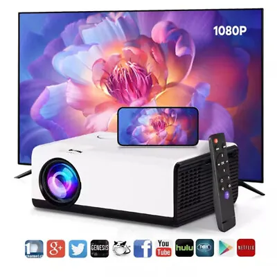 Mini Projector Android 9.0 5G WiFi Home Cinema 4K 1080P HD LED Video Projector • $147.99