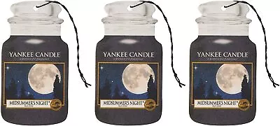 Yankee Candle Cardboard Scented Hanging Air Freshener Midsummer's Night 3 Pack • £6.99