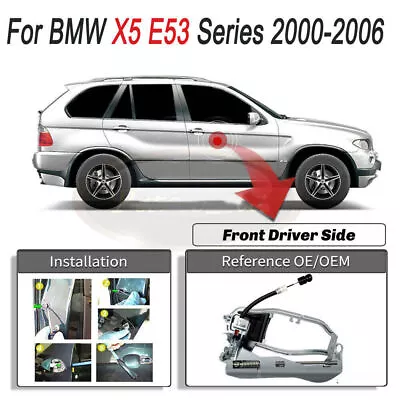 For BMW E53 X5 2000-2006 Door Handle Outer Carrier With Cable Front Driver RH • $27.09