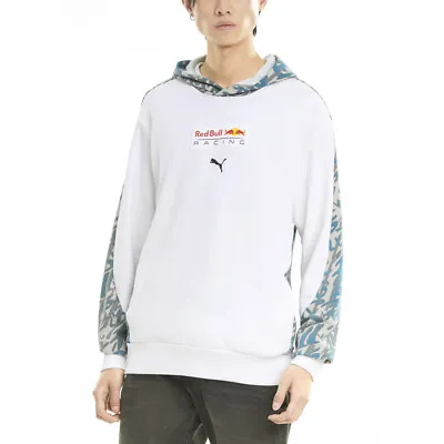 Puma Rbr Aop Pullover Hoodie Mens White Casual Outerwear 763121-03 • $19.99