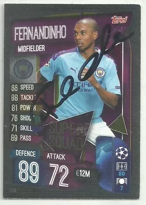 Fernandinho - MANCHESTER CITY - Signed Match Attax Champions League Card • £1.99