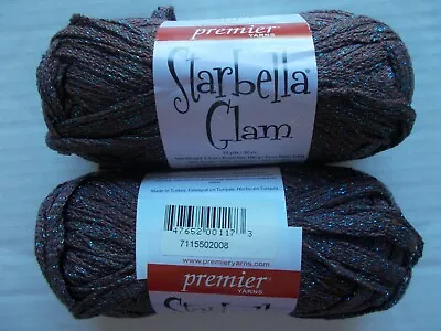 Premier Starbella Glam Ruffle Mesh Yarn Paragon (brown) Lot Of 2 (33 Yds Each) • $19.99