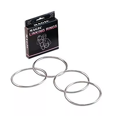 £9.99 • Buy Chinese Linking Rings~Set Of 4 Metal Ring~Easy Magic Tricks~Stage Prop~UK SELLER