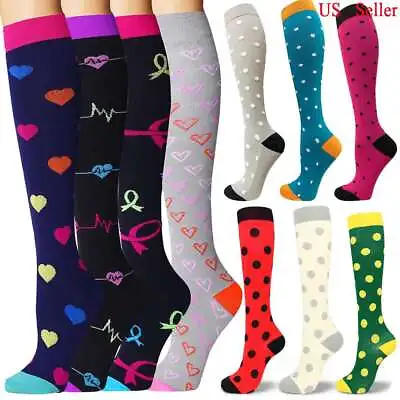 Compression Socks Stockings Knee High Womens Mens Medical 20-30 MmHG S/M - X/XL • $6.43