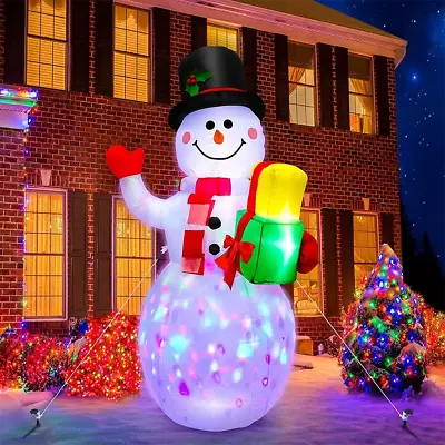 5FT Christmas Inflatable Snowman LED Rotating Light Outdoor Yard Xmas Decoration • $28.99