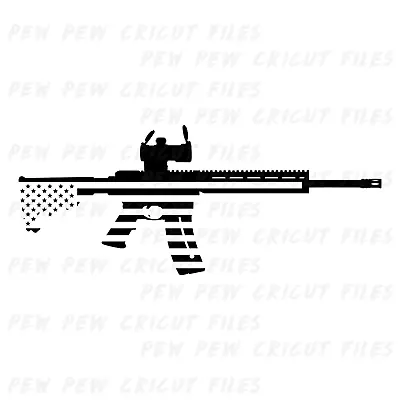 S&W AR15 USA SVG - Cricut Files - Smith And Wesson Rifle Silhouettes - MP 15-22 • $4.99