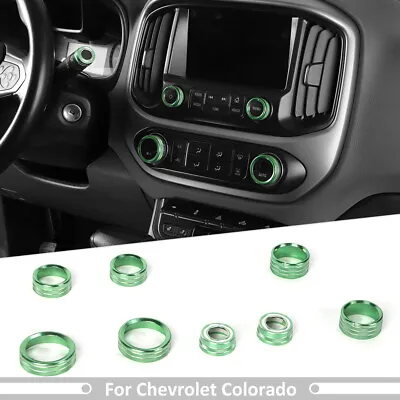 8xGreen Air Con Controls Knobs Cover Accessories For Chevy Colorado/Canyon 2014+ • $20.49