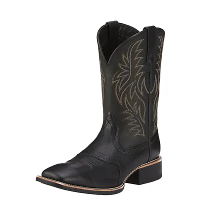 Men's Classic Durable Round Toe Embroidered Western Cowboy Boots US 6.5-11.5 • $49.98