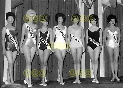 Photo - Miss World 1961 The Seven Finalists Including The Winner Miss UK • $6.25