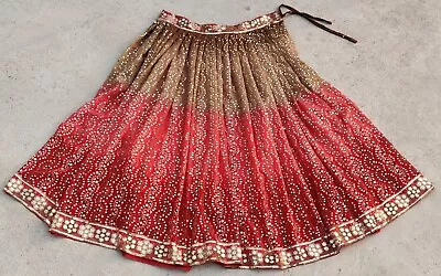 Boho Ethnic Gypsy Kuchi Belly Dance India Embroidery Banjara Rabari Tribal Skirt • $8.50