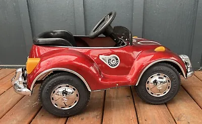 Vintage VW Red Beetle Junior Sportster Metal Pedal Car TS-110 Rare • $369.99