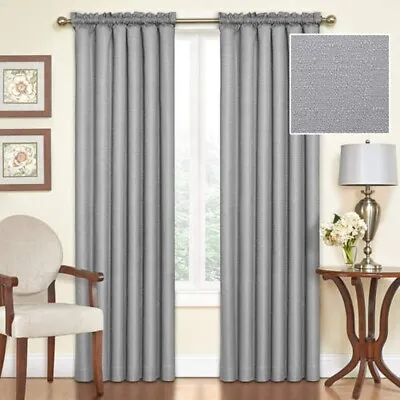 Eclipse Samara Blackout Thermal Singal Curtain Panel 42  X 54  Gray • $14.99