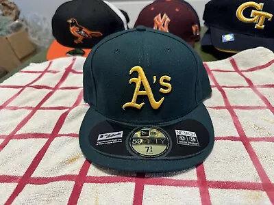 New Era 59Fifty Authentic Oakland A’s On-Field Fitted Hat Cool Base Size 7 3/4 • $14.99