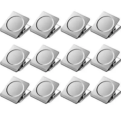 Strong Magnet Clips 1.2 Inch - 12 Packs Heavy Duty Metal Magnetic Clips For  • $13.55