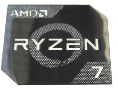 AMD Ryzen 7 Silver Chrome Sticker 16.5 X 19.5mm Case Badge Logo Label • $1.99