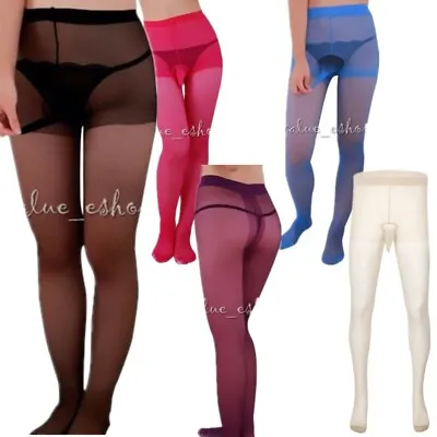 Sexy Mens Mesh Pantyhose Sheath Penis Pouch Tights Footed Stockings Underwear  • £4.03