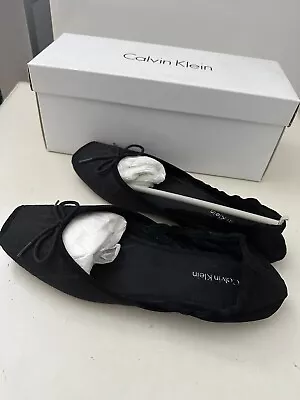 Ladies CALVIN KLEIN Monogram Flat Shoes Size 39/8.5 • £27