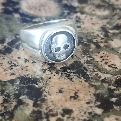 Vintage Sterling Silver Mexico Styling Skull Ring • $50