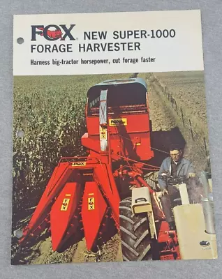 $9.99 • Buy 1968  Koehring Fox Super 1000 Forage Harvester Catalog 4 Pages