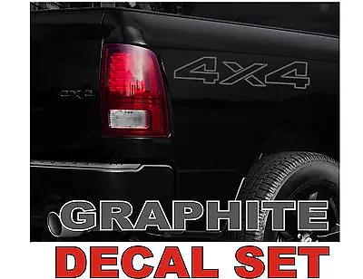  4x4 Truck Bed Decals GRAPHITE (Set) For Dodge Ram Or Dakota • $11.99