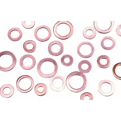 Copper Crush Washer Gasket Seal M Metric Or Inch 5pk • $0.99