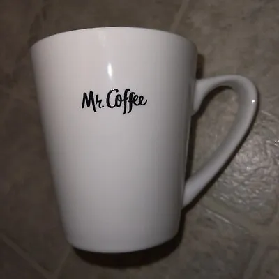 Mr. Coffee Small White Ceramic Mug 12 Ounce Medium Weight Nice • $5.99