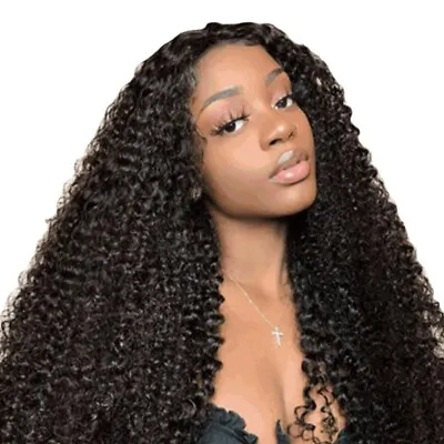 Mongolian Kinky Curly Wigs  Lace Closure Wigs Curly Lace Front Human Hair Wigs • $426.70