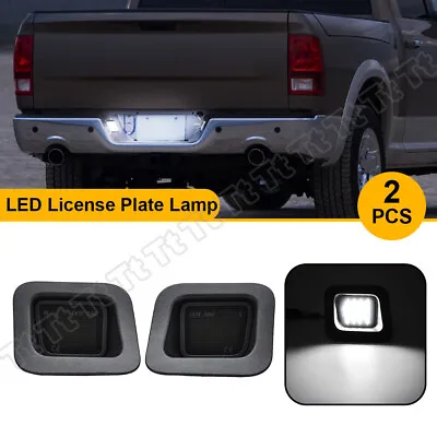 For 2003-18 Dodge Ram 1500 2500 3500 Smoked LED License Plate Rear Tag Lights 2x • $11.66