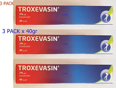 3 PACKS TROXEVASIN -2% 40gr. Gel-Troxerutin Treatment Of Spider Veins Varicose • $24.99