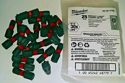 Milwaukee 48-32-4789 T50 Impact Torx Insert Bits 1  25pk • $12