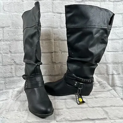 VTG Joe Boxer Zayne Calf Height Women's Size 9W Boots Shoes Buckle Accent NWT • $29.99