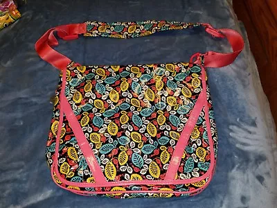 VERA BRADLEY FRILL  HAPPY SNAILS  Retired 7/11-9/12 MESSENGER LAPTOP BOOK BAG • $20