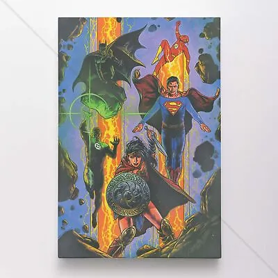 $54.95 • Buy Justice League Poster Canvas Vol 4 #50A DC Superhero Comic Book Art Print
