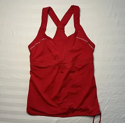 Athleta Racerback Tank Top Women's Size Medium Red Chi Activewear Workout • $15.95