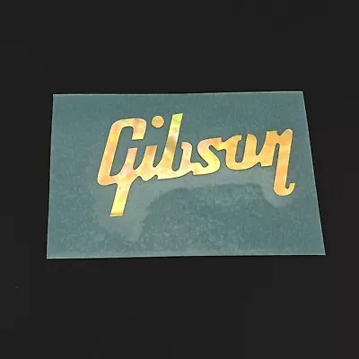 0.1 Mm Thick Gibson Guitar Logo Sticker Self Adhesive Gold Mother Of Pearl • $9.80