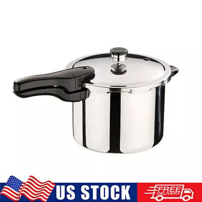 6 Quart Stainless Steel Pressure Cooker Works On Gas Electric Smooth-top Ranges • $67.26